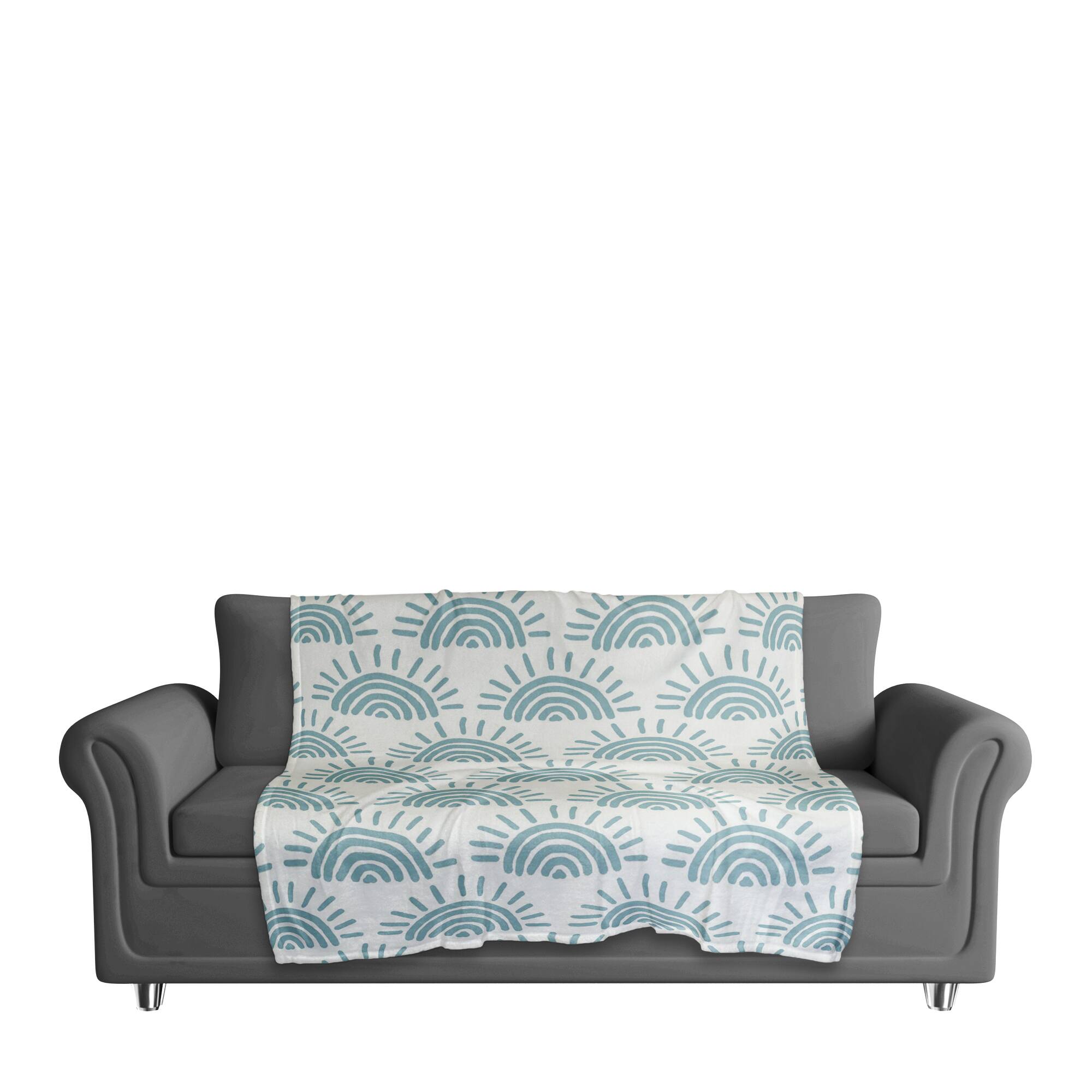 Sun Pattern Coral Fleece Blanket